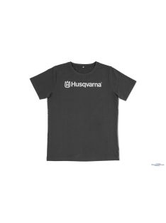 Husqvarna sötétszürke feliratos póló