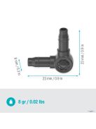 GARDENA 4,6 mm-es (3/16") L-elem 13212-20