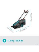 GARDENA PowerMax Duo 46/36V P4A akkumulátoros fűnyíró akkumulátorral (2,5 Ah) 14646-65