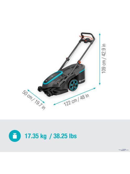 GARDENA PowerMax Duo 46/36V P4A akkumulátoros fűnyíró akkumulátorral (2,5 Ah) 14646-65